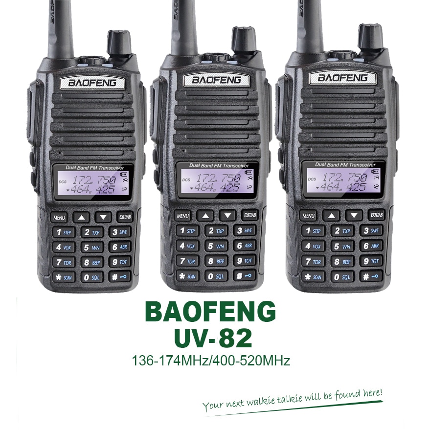 3 /   VHF UHF  PTT Ű  5W BAOFENG UV-82 ޴   ۼű  ̾ ǽ